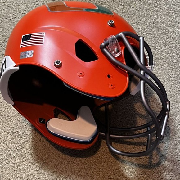 Miami Hurricanes Clinton Portis Signed F/S SCHUTT Helmet Tristar coa 01 Natl chp - Picture 6 of 10